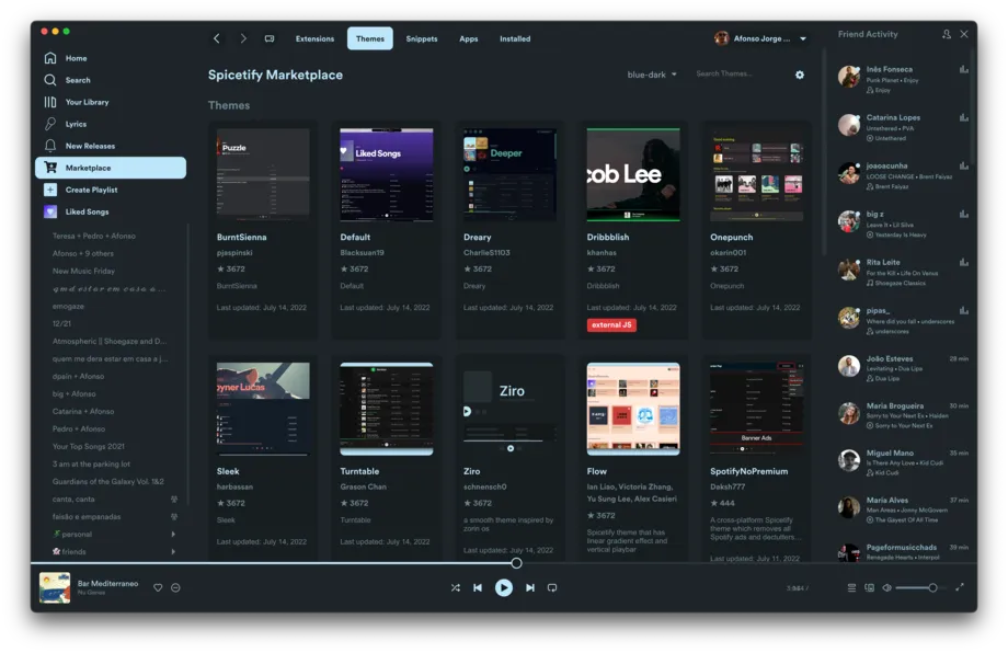 Spicetify Marketplace — browse and install themes, extensions, and custom apps